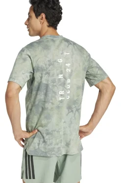 Fashion adidas T-Shirt Power Aop Tee Wonder Silver/Black