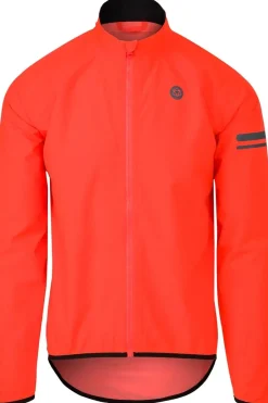 Clearance Agu Jas Go Rain Jacket Essential Black Safety Red