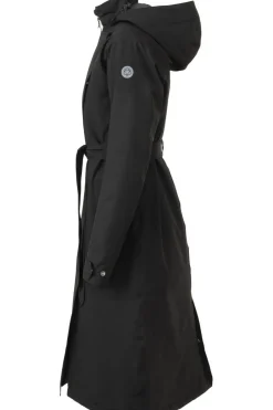 Outlet Agu Regenjas Winter Trench Coat Long Rain Jacket Urban Outdoor Black