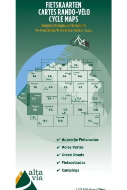 New ALTA VIA Noord-Frankrijk Dieppe  fietskaart 2018