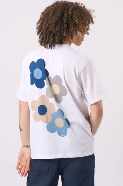 Fashion Antwrp T-Shirt Flowers Backprint White