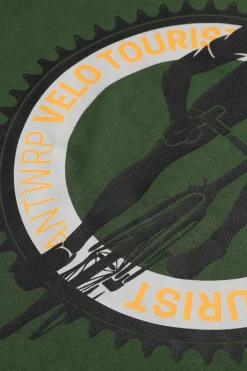 Hot Antwrp T-Shirt Velo Tourist Front dark green