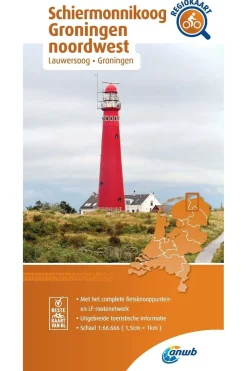 Schiermonnikoog Groningen Noordwest 3 fietskaart r/v-ANWB Online