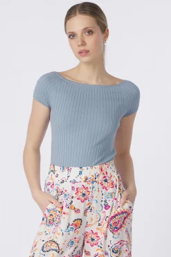 Outlet AWARE Trui Poppy light blue