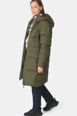 Best Ayacucho Donsjas Aarhus Recycled Long Down Coat W Dark Moss