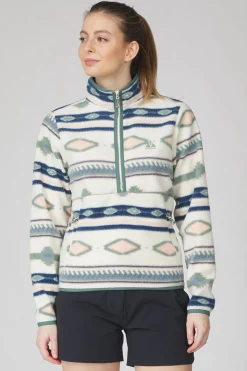 Best Ayacucho Fleece Barrosa Printed Half Zip W Ecru Combo
