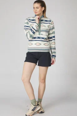 Best Ayacucho Fleece Barrosa Printed Half Zip W Ecru Combo