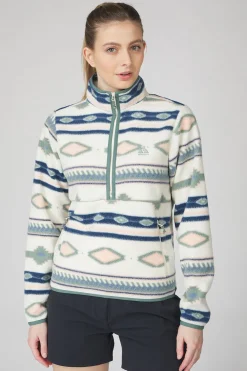 Best Ayacucho Fleece Barrosa Printed Half Zip W Ecru Combo