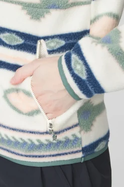 Best Ayacucho Fleece Barrosa Printed Half Zip W Ecru Combo