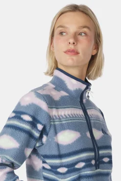 Best Ayacucho Fleece Barrosa Printed Half Zip W Coronet Blue Combo