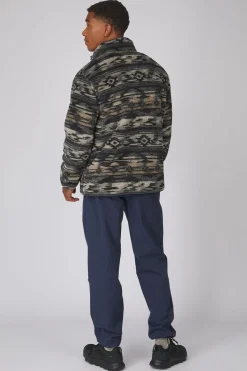 Discount Ayacucho Fleece Chalten Printed Snap Button M Anthracite