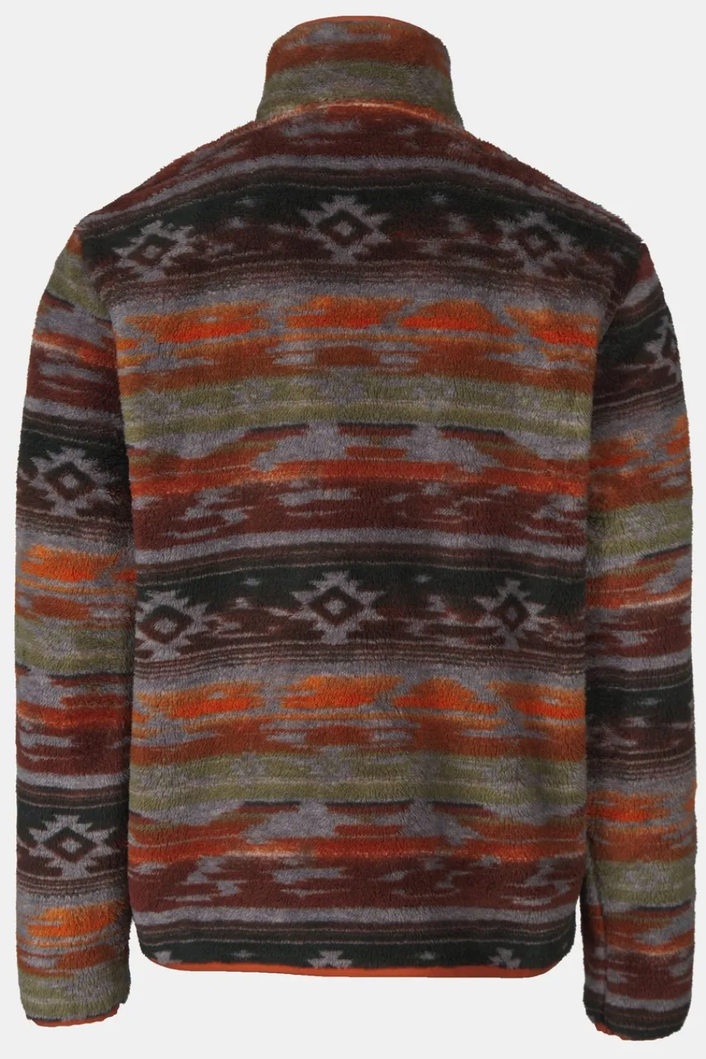 Hot Ayacucho Fleece Chalten Printed Snap Button M Umber
