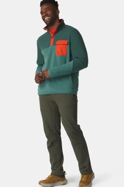 Best Ayacucho Fleece Fitzroy Snap Pullover M Bistro Green Combo