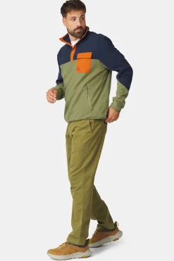 Best Ayacucho Fleece Fitzroy Snap Pullover M Olivine Combo