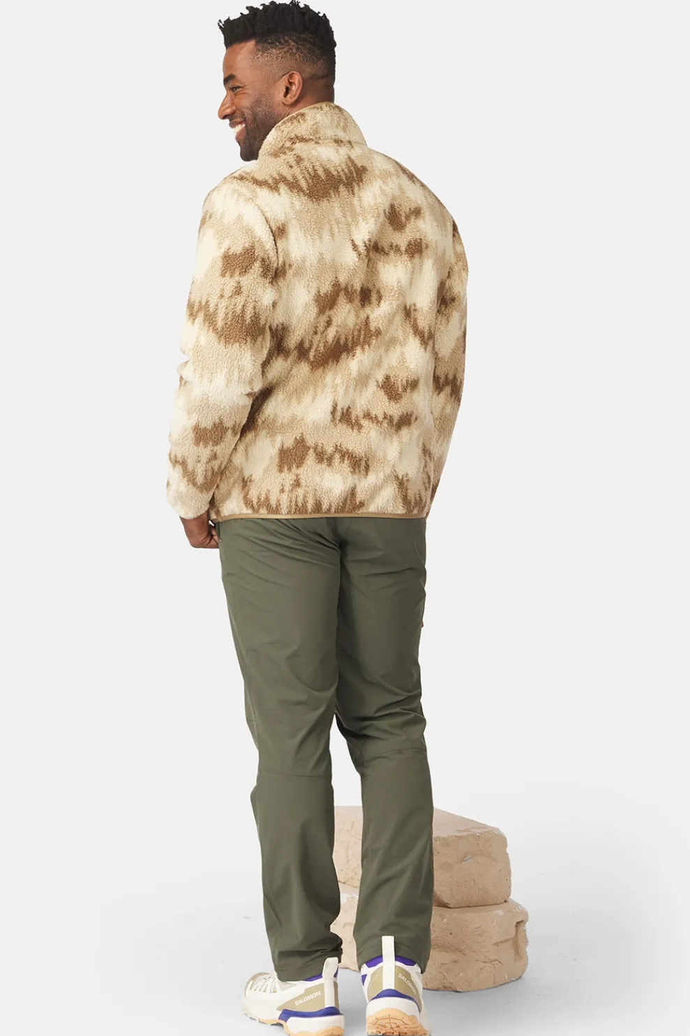 Sale Ayacucho Fleece Flynn Printed 1/2 Zip Fleece M Kelp Print