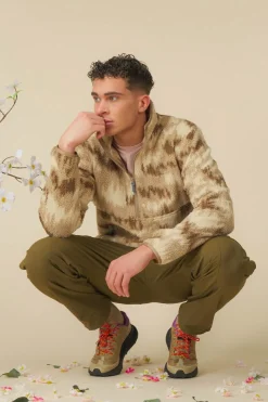 Sale Ayacucho Fleece Flynn Printed 1/2 Zip Fleece M Kelp Print