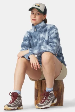 Best Ayacucho Fleece Flynn Printed 1/2 Zip Fleece W Blue Mirage Print