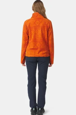 Discount Ayacucho Fleece Inverno Printed Fleece Half Zip W Rust Print