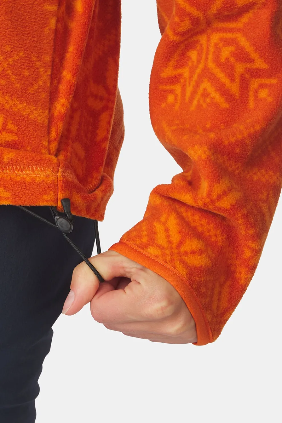 Discount Ayacucho Fleece Inverno Printed Fleece Half Zip W Rust Print