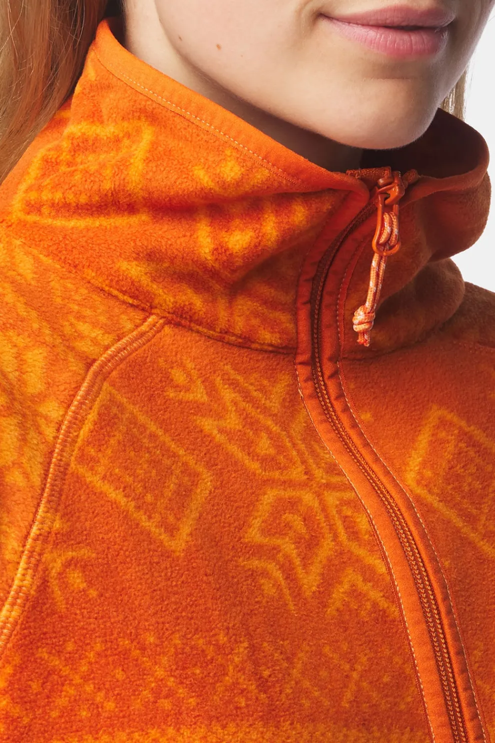 Discount Ayacucho Fleece Inverno Printed Fleece Half Zip W Rust Print