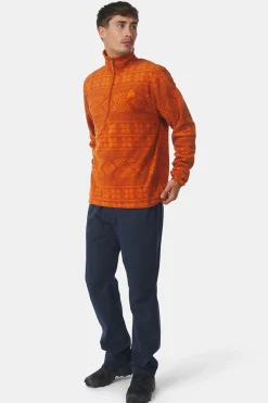 Clearance Ayacucho Fleece Inverno Printed Fleece Half Zip M Umber