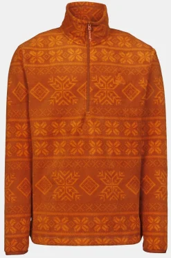 Clearance Ayacucho Fleece Inverno Printed Fleece Half Zip M Umber