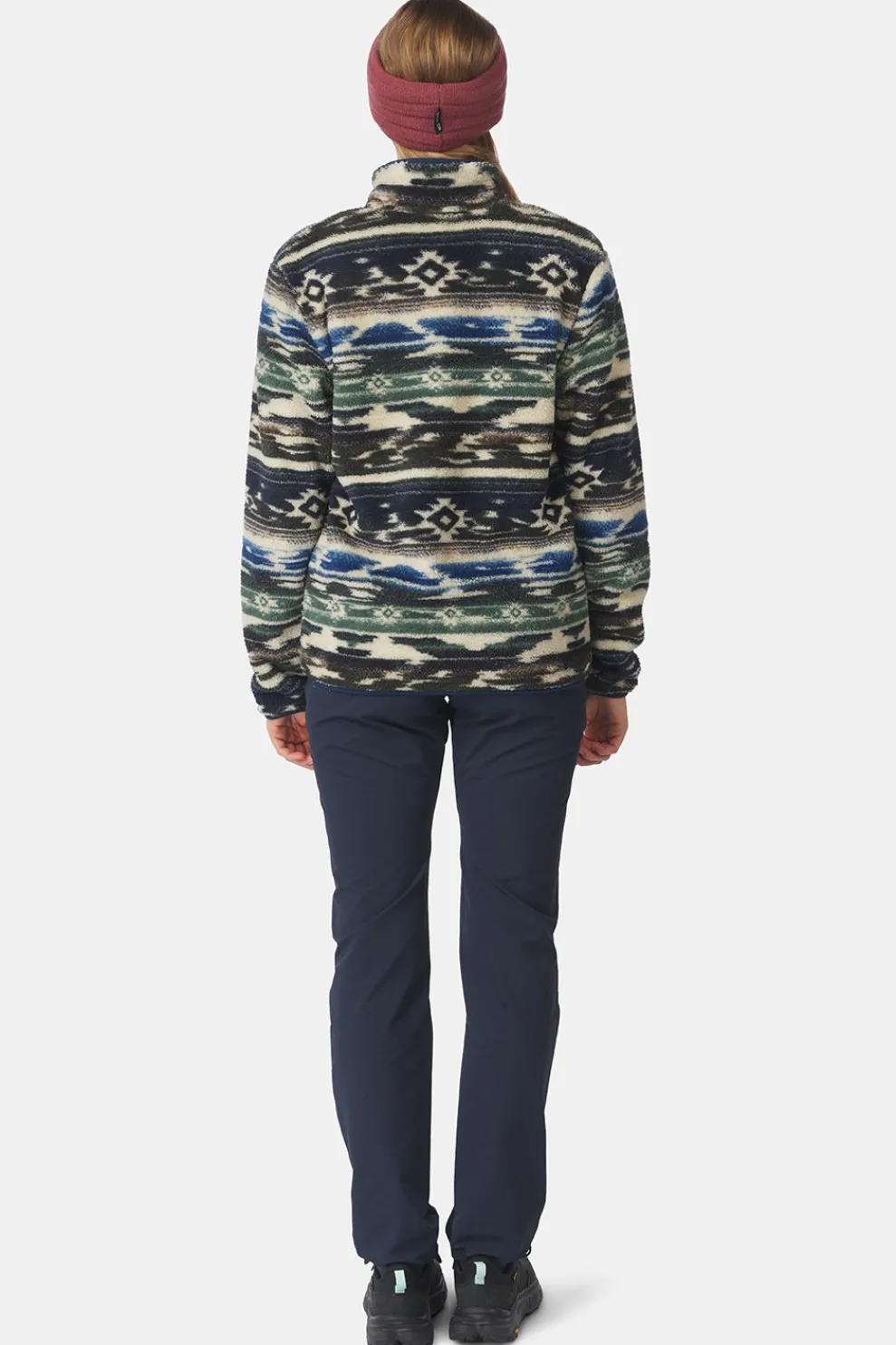 Fleece Leiria Printed Snap Pullover W-Ayacucho Hot