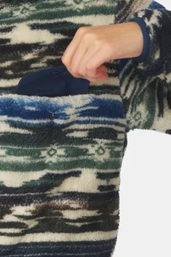 Fleece Leiria Printed Snap Pullover W-Ayacucho Hot