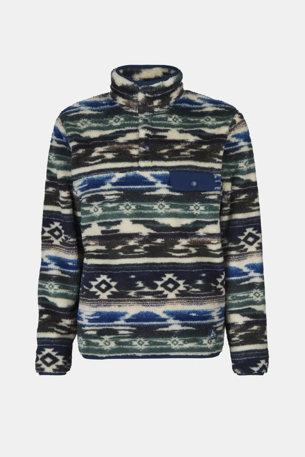 Fleece Leiria Printed Snap Pullover W-Ayacucho Hot