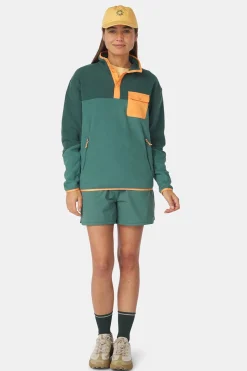 Fleece Peniche Micro Snap Pullover W-Ayacucho Fashion