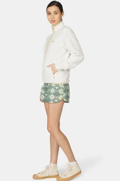 Clearance Ayacucho Fleece Tenby 1/2 Zip W Ecru