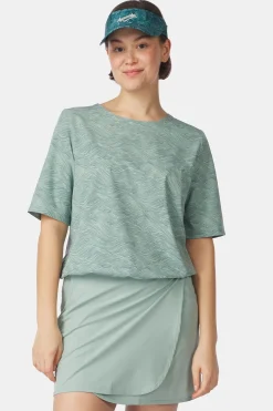 New Ayacucho Hemd City Travel Top Ss Ii W Iceberg Green Print