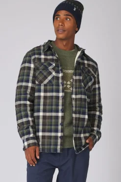 Clearance Ayacucho Hemd Flannel Padded Moss Check
