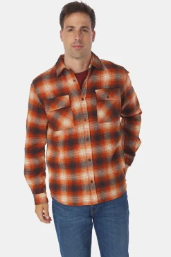 Clearance Ayacucho Hemd Heavy Flannel Umber Check