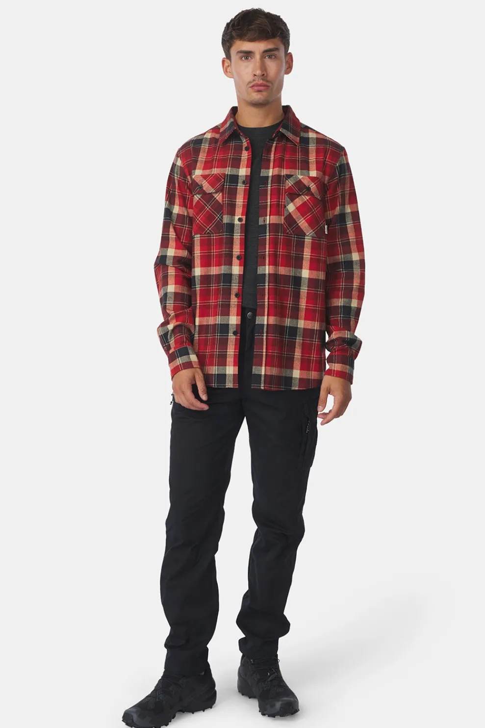 Fashion Ayacucho Hemd Light Flannel Fired Brick Check