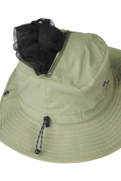 Clearance Ayacucho Jungle Travel Hat With Mosquito Net Moss