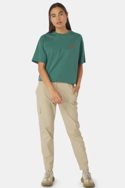 Discount Ayacucho T-Shirt Cropped Mini Embroidery Tee W Blue Spruce