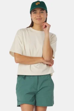 Fashion Ayacucho T-Shirt Cropped Mini Embroidery Tee W Ecru