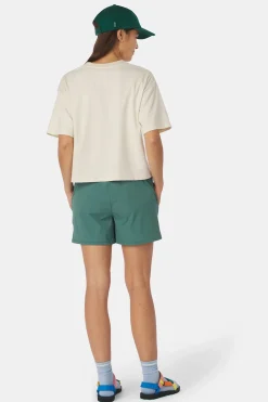 Fashion Ayacucho T-Shirt Cropped Mini Embroidery Tee W Ecru