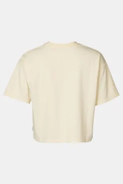 Fashion Ayacucho T-Shirt Cropped Mini Embroidery Tee W Ecru