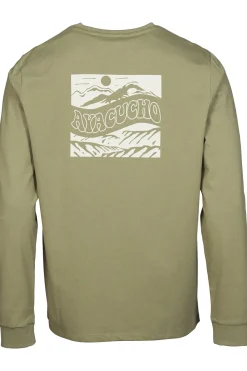 Clearance Ayacucho T-Shirt Hillside Organic Ls M Moss