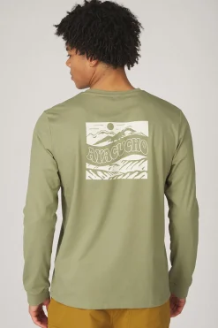 Clearance Ayacucho T-Shirt Hillside Organic Ls M Moss