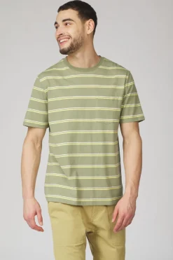 T-Shirt Journey Striped Organic Ss M-Ayacucho Clearance