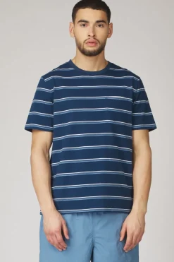 Sale Ayacucho T-Shirt Journey Striped Organic Ss M Navy Combo