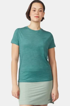 Best Ayacucho T-Shirt Ridge Trail Merino Print Ss W Blue Spruce