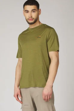 Fashion Ayacucho T-Shirt Ridge Trail Merino Print Ss M Sphagnum