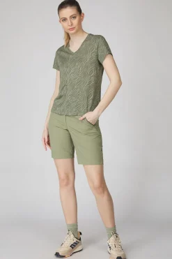 Online Ayacucho T-Shirt Vicki Tee Ss W Moss Leaf Doodles