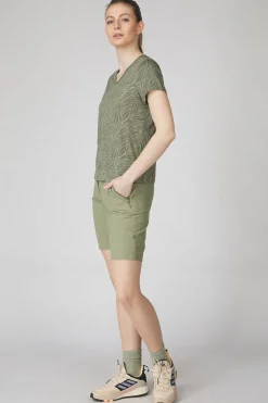 Online Ayacucho T-Shirt Vicki Tee Ss W Moss Leaf Doodles