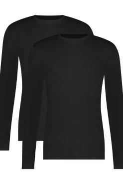 Outlet Bamboo Basics Ondergoed Rolf Ls Tee 2-Pack Black