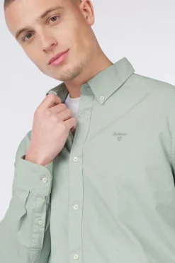 Sale Barbour Hemd Garment Dyed Poplin Pale Apple